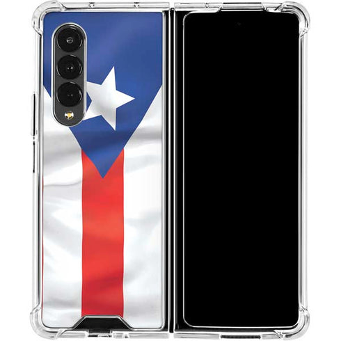 Puerto Rico Flag Galaxy Z Fold4 5G Clear Case